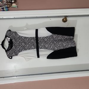 Black and White Patterned Dress
